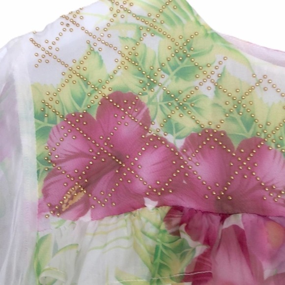 NWT Dodo Bar Or Vitti Floral Print Embellished Dress SZ 8 44 - Picture 6 of 12